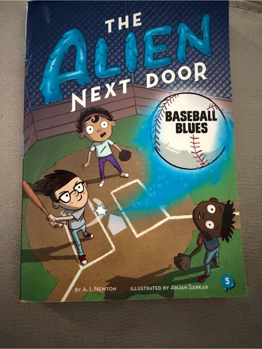 The Alien Next Door: Baseball Blues - Children's Home Games Book (Blue)